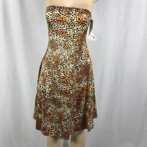 Dare Wear Size XL Strapless Animal Print Dress. New Without Tags